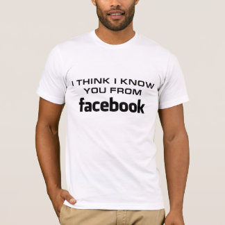 T-shirts Eu penso que eu sei u de Facebook