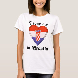 T-shirts Eu perdi meu coração em Croatia