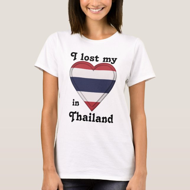 T-shirts Eu perdi meu coração em Tailândia (Frente)