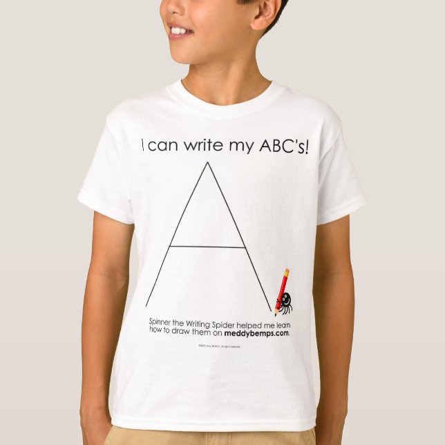 T-shirts Eu posso escrever meu ABC (Frente)