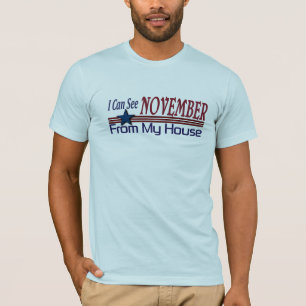 T-shirts Eu posso ver novembro de minha casa