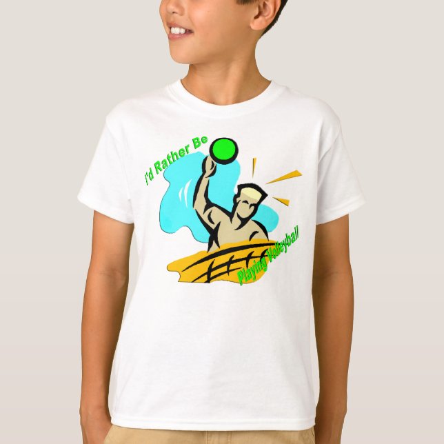 T-shirts Eu preferencialmente estaria jogando o voleibol (Frente)