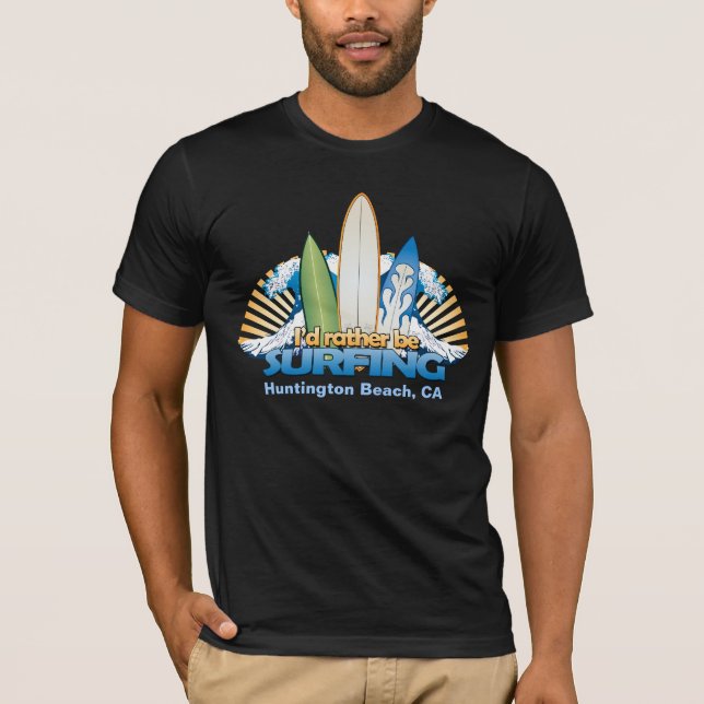 T-shirts Eu preferencialmente estaria surfando - adicione o (Frente)