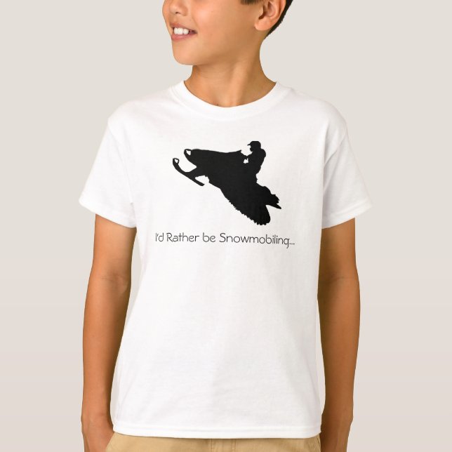 T-shirts Eu preferencialmente Snowmobiling… (Frente)