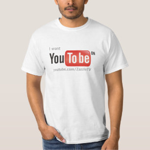 T-shirts Eu quero-o estar em YouTube