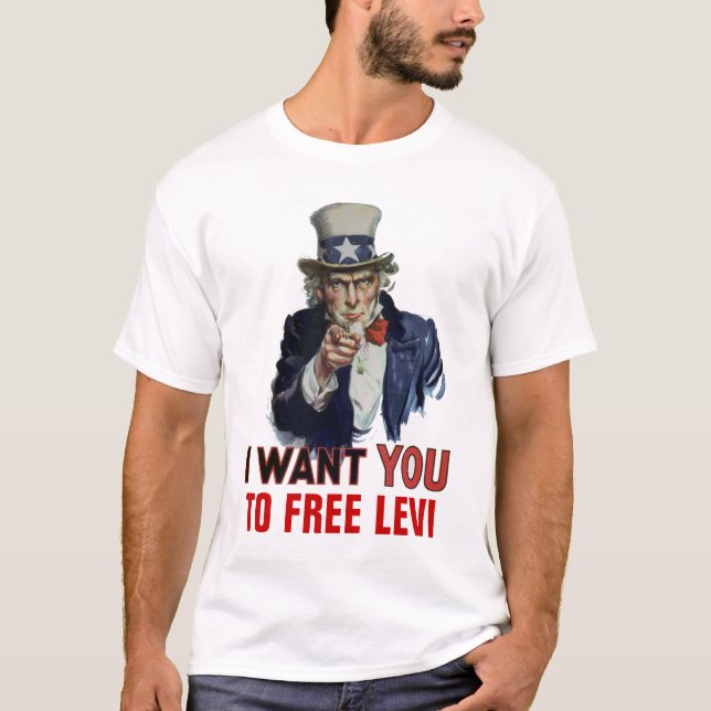 T-shirts Eu quero que você "LIBERTE LEVI". (Frente)
