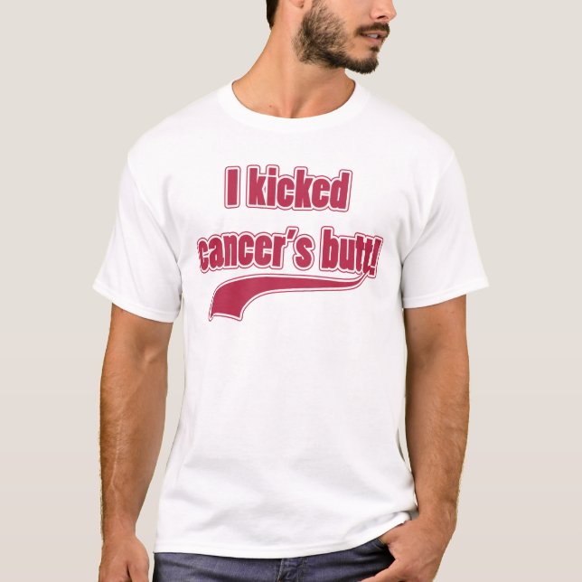 T-shirts Eu retrocedi o bumbum do cancer (Frente)