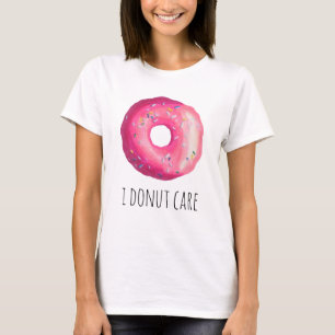 T-shirts Eu Rosquinha Cuido Engraçada Rosquinha Rosa Pun