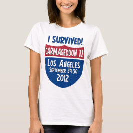 T-shirts Eu sobrevivi a Carmageddon 2 - fechamento de Los