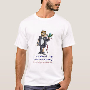 T-shirts Eu sobrevivi à minha despedida de solteiro