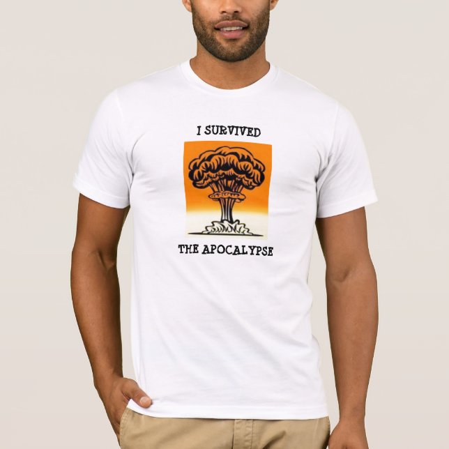 T-SHIRTS EU SOBREVIVI AO APOCALIPSE (Frente)