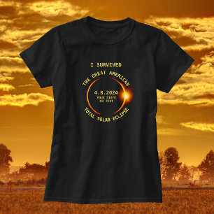 T-shirts Eu sobrevivi ao eclipse solar total 8.21.2017 EUA
