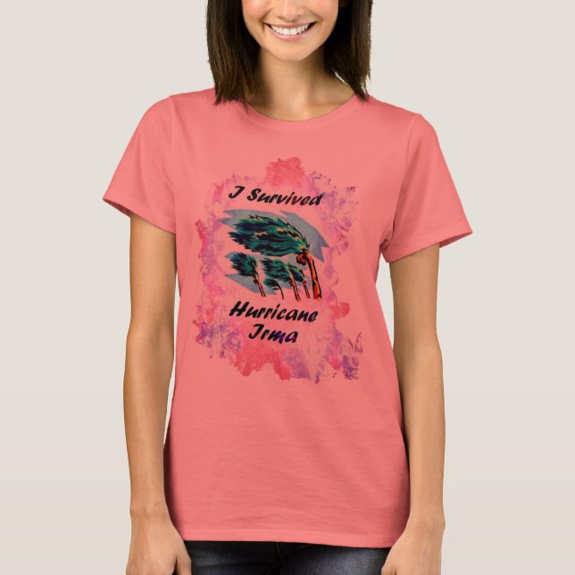 T-shirts Eu Sobrevivi ao Furacão Irma (Frente)