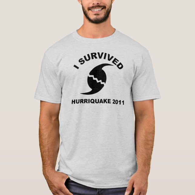 T-shirts Eu sobrevivi ao hurriquake (Frente)