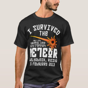 T-shirts Eu sobrevivi ao meteoro do russo