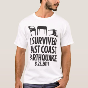 T-shirts Eu sobrevivi ao terremoto da costa leste