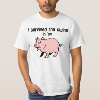 T-shirts Eu sobrevivi aos suínos