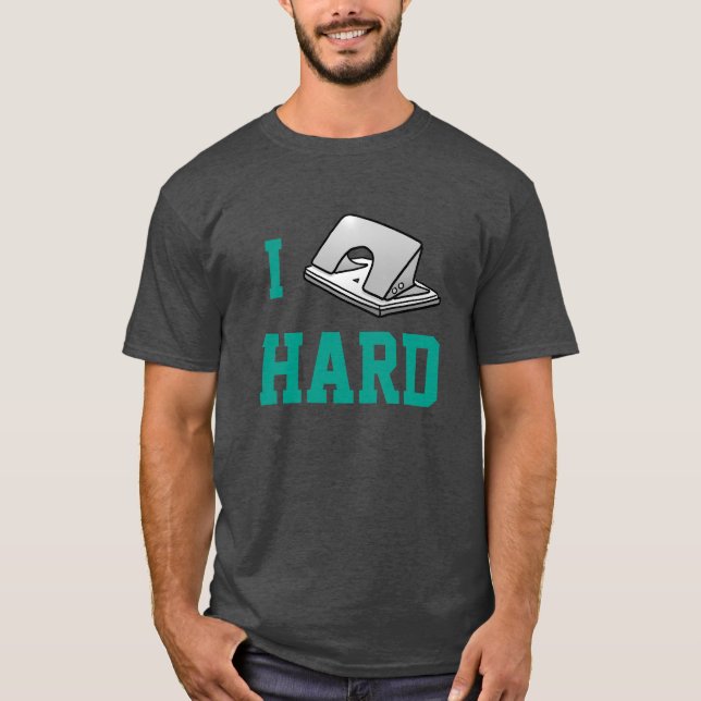 T-shirts Eu Soco Forte Humor de Escritório Engraçado (Frente)