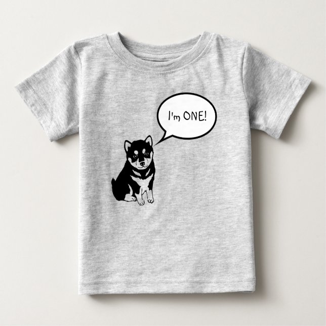 T-shirts Eu sou 1 Bolha de Fala Cachorro 2 Jovem Tee (Frente)