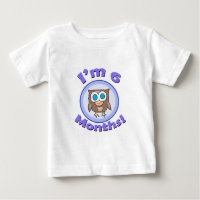 Eu sou 6 da coruja meses de roupa do bebê