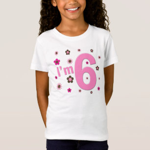 T-shirts Eu sou 6 flores do rosa e do Brown