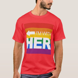 T-shirts Eu sou com ela (esquerdo) - .png