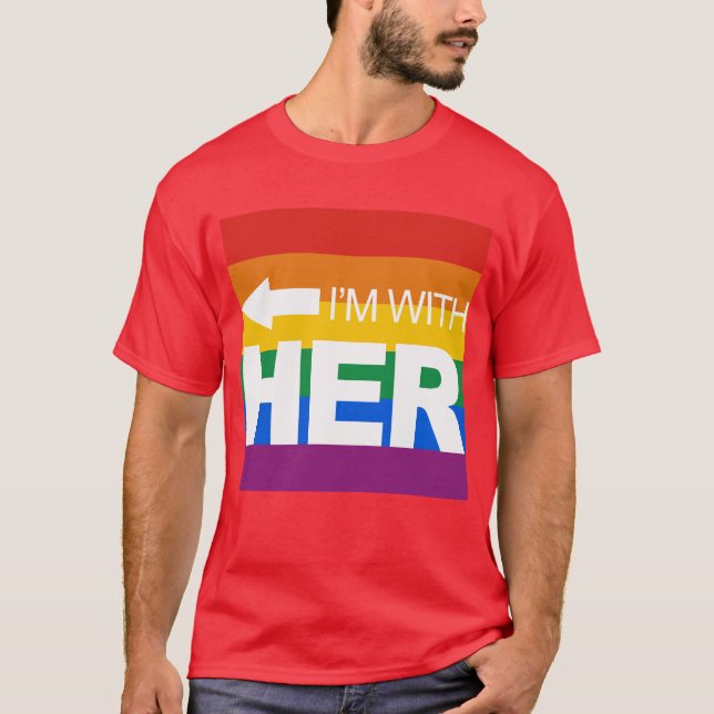 T-shirts Eu sou com ela (esquerdo) - .png (Frente)