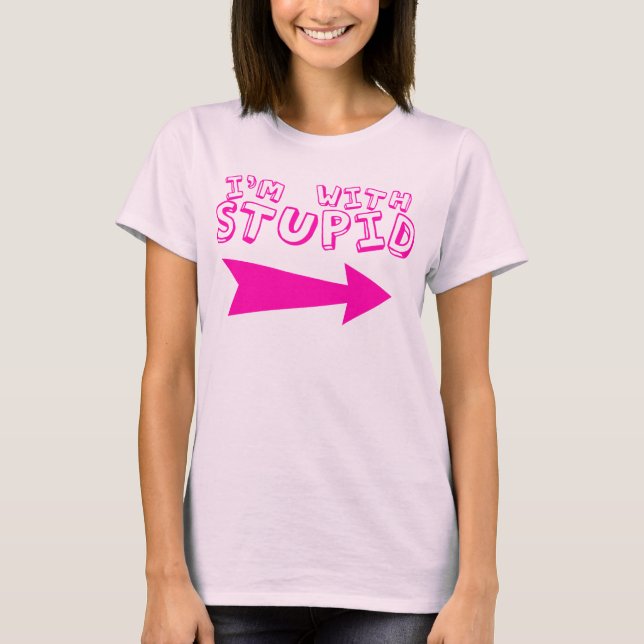 T-shirts Eu sou COM ESTÚPIDO (Frente)