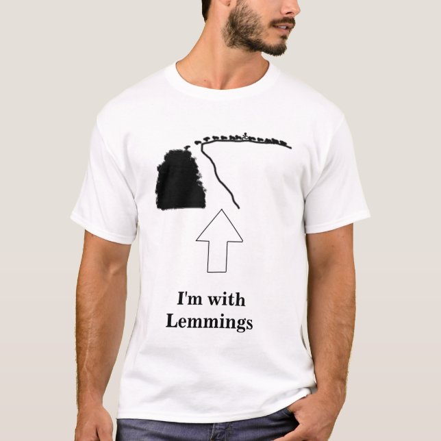 T-shirts Eu sou com Lemmings (Frente)