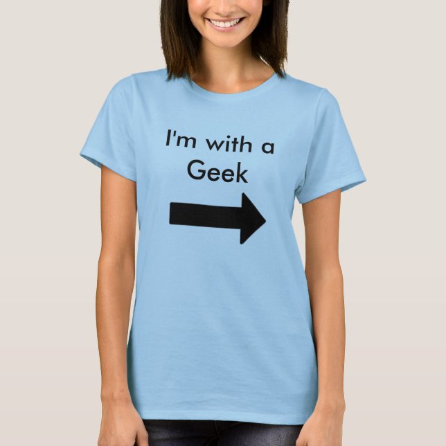 T-shirts Eu sou com um geek (Frente)