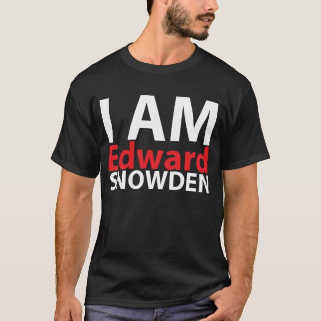 T-shirts Eu sou Edward Snowden (Frente)