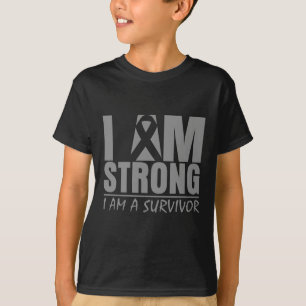 T-shirts Eu sou - eu sou um sobrevivente - tumor cerebral