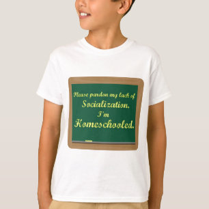 T-shirts Eu sou homeschooled.