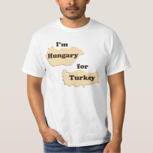 T-shirts Eu sou Hungria para Turquia (com fome para a acç