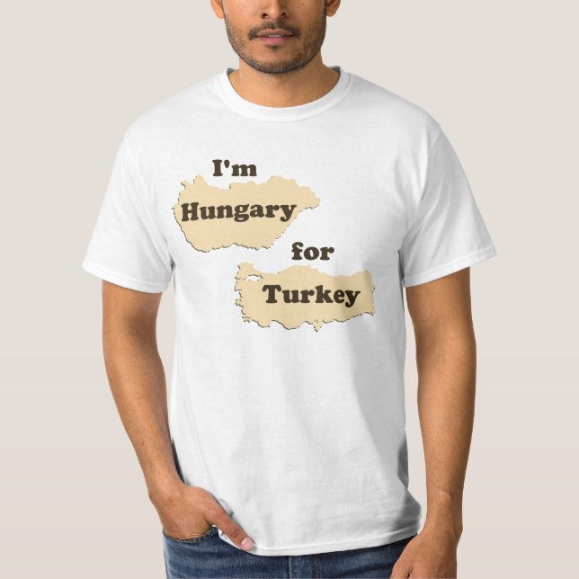 T-shirts Eu sou Hungria para Turquia (com fome para a acção (Frente)
