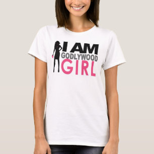 T-shirts Eu sou menina de Godlywood - parte superior do