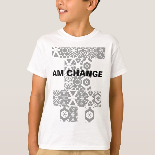 T-shirts Eu sou mudança - mim do miúdo (Frente)
