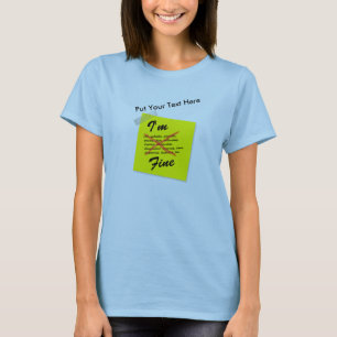 T-shirts Eu sou nota de post-it fina