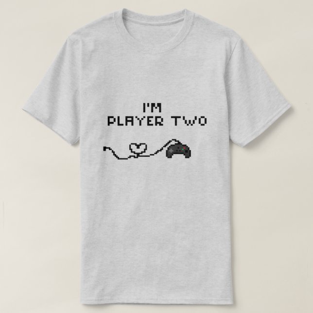 T-shirts Eu sou o jogador dois (Frente do Design)
