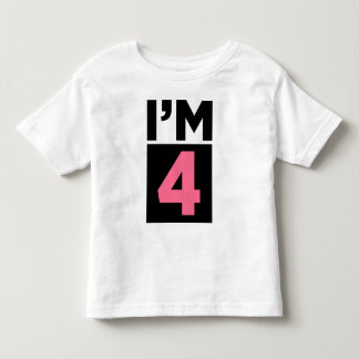 T-shirts Eu sou o quarto aniversário cor-de-rosa
