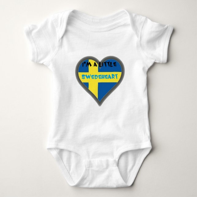 T-shirts Eu sou roupa de um bebê de Lttle Swedeheart (Frente)