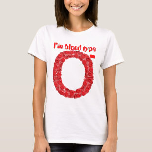 T-shirts Eu sou tipo sanguíneo O negativo