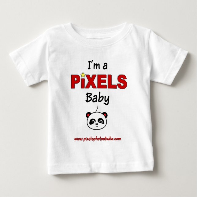 T-shirts Eu sou um bebê dos pixéis (Frente)