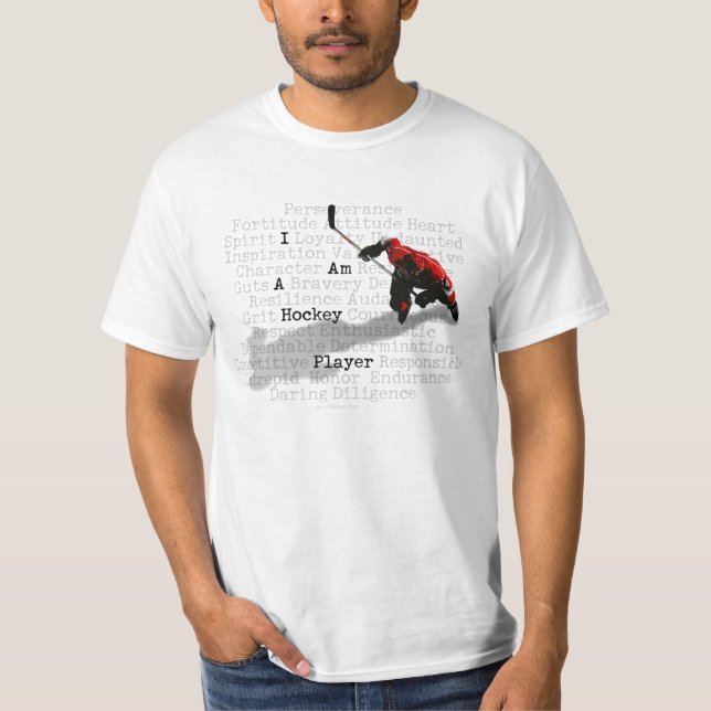 T-shirts Eu sou um jogador de hóquei (Frente)