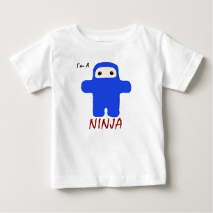 T-shirts Eu sou um Ninja em miúdos azuis