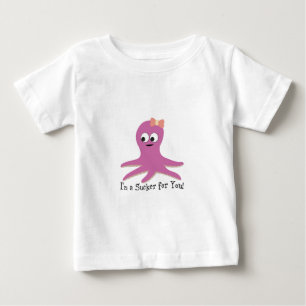 T-shirts Eu sou um otário para você! Polvo Rosa