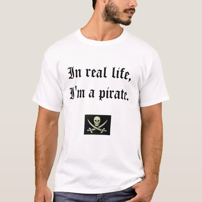 T-shirts Eu sou um pirata.  Jure (Frente)