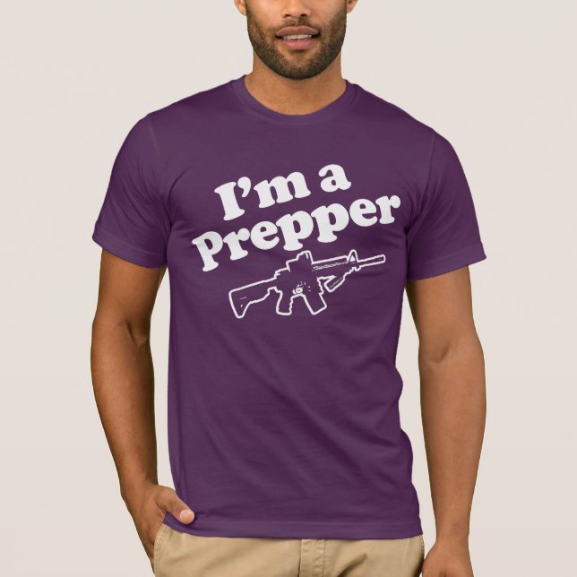 T-shirts Eu sou um Prepper (Frente)