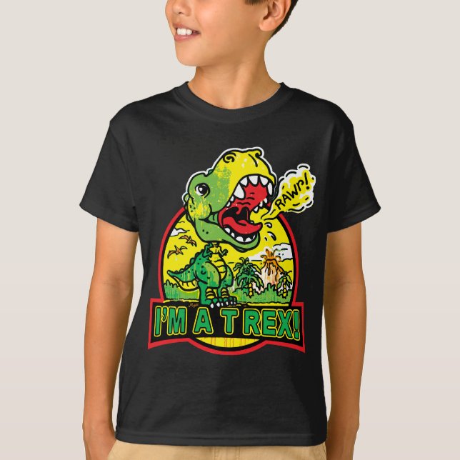 T-shirts Eu sou um T Rex! (Frente)