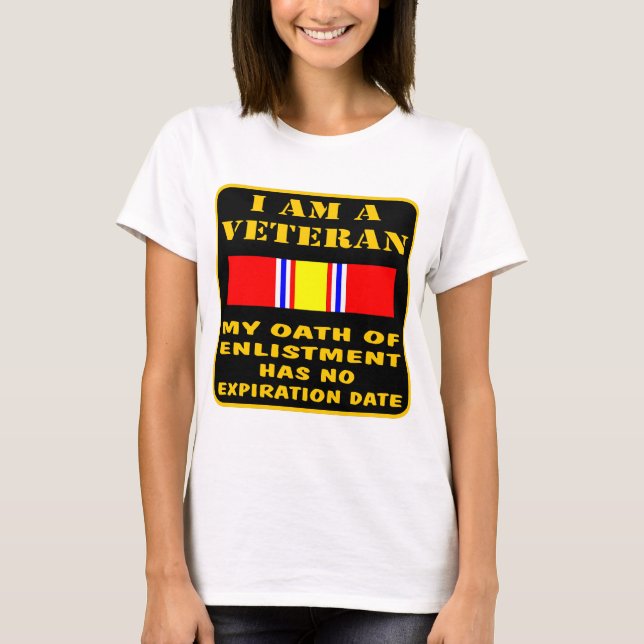 T-shirts Eu sou um veterano que meu juramento do (Frente)